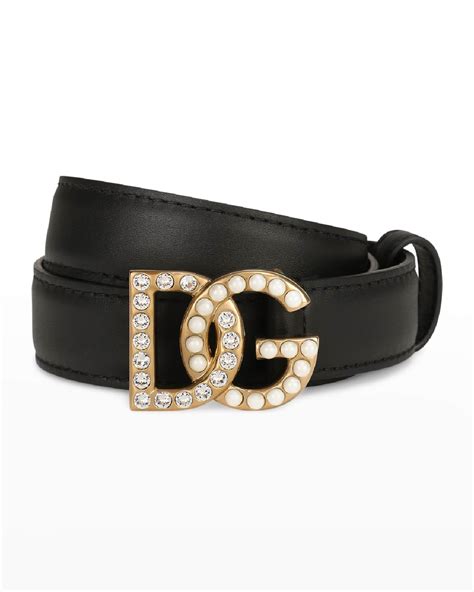 swarovski dolce gabbana|Dolce&Gabbana DG Swarovski Crystal & Pearl Leather Belt.